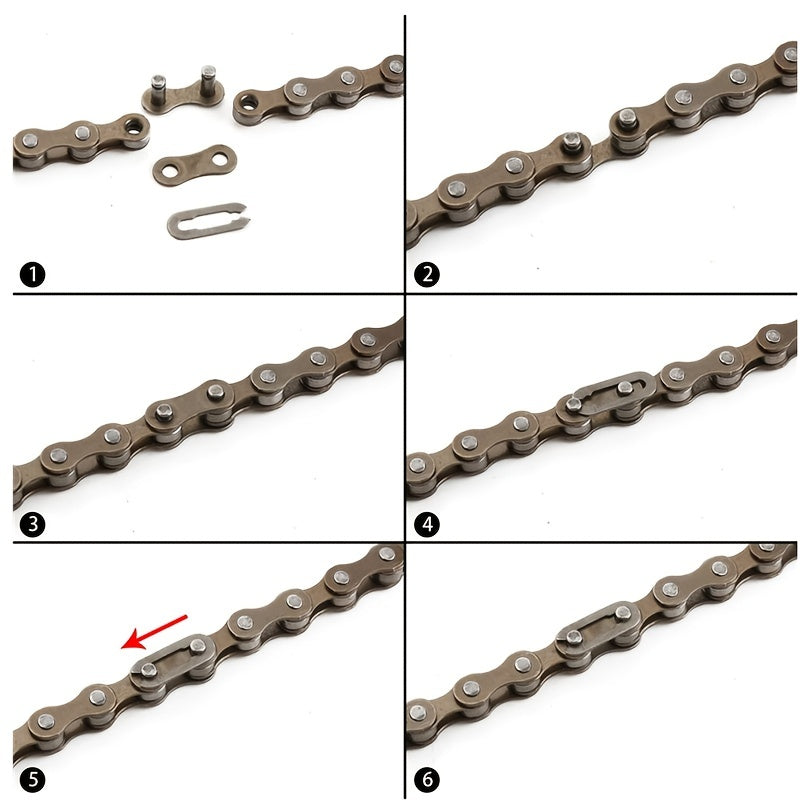 ZHIQIU High-Tensile Bike Chain - 104-Link Seamless System for Rust-Proof, Effortless Riding - Perfect 1/2 x 1/8 Size for Smooth, Quiet Journeys