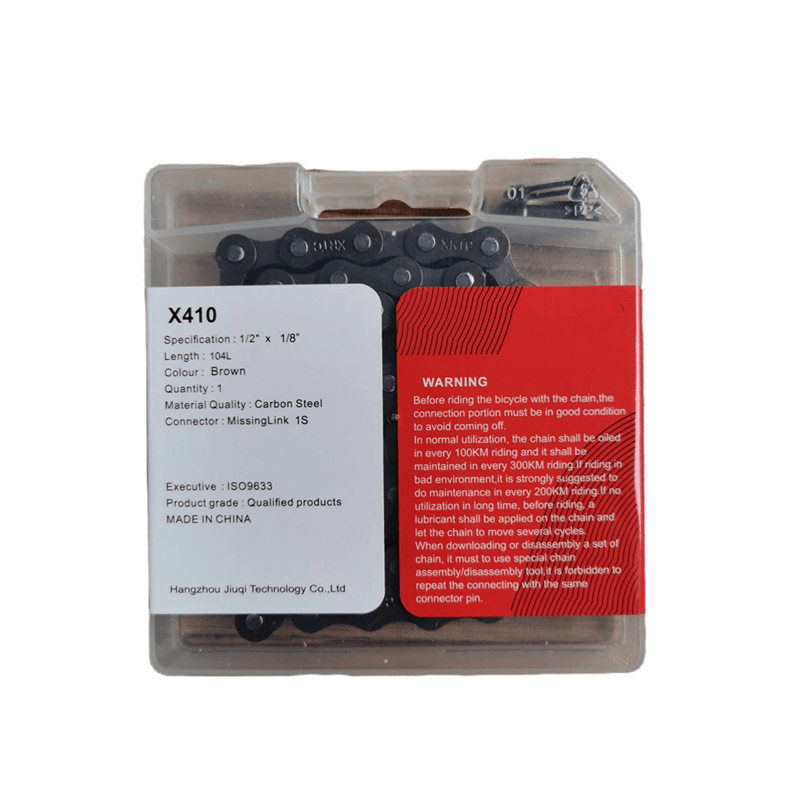 ZHIQIU High-Tensile Bike Chain - 104-Link Seamless System for Rust-Proof, Effortless Riding - Perfect 1/2 x 1/8 Size for Smooth, Quiet Journeys