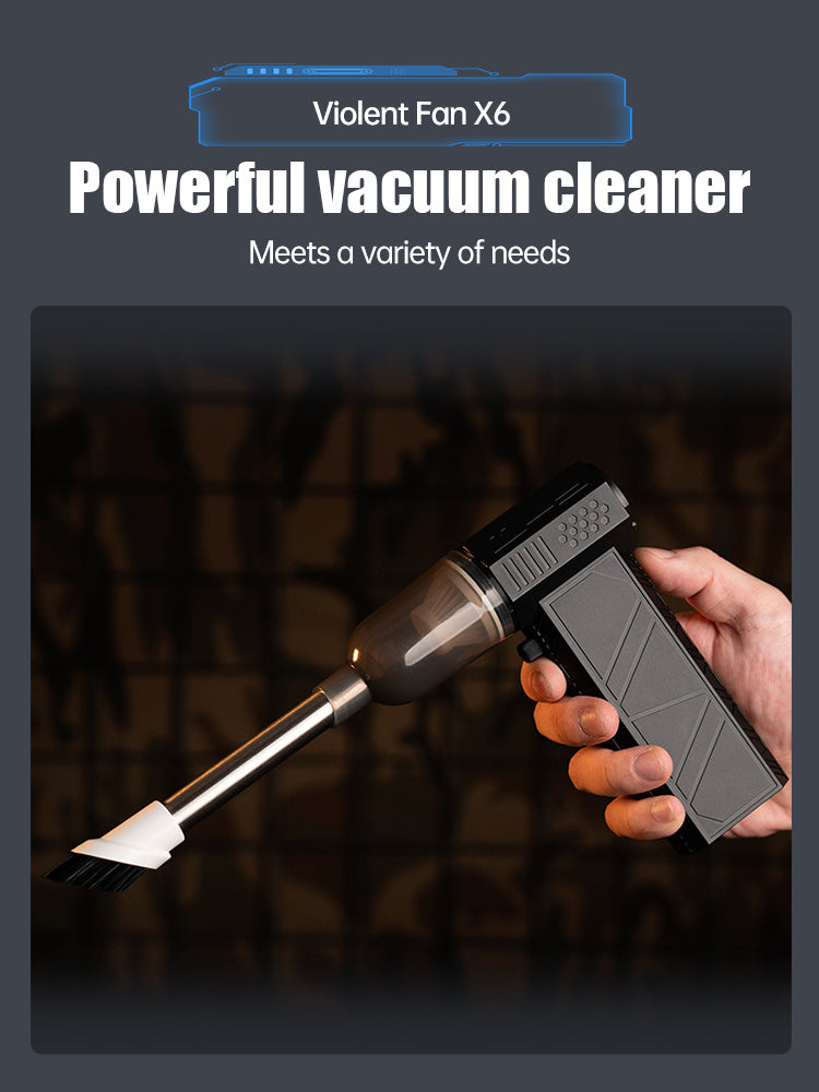 X6 Violent Fan 140000RPM Powerful Air Blower Vacuum Dust Cleaner Type-C Charging Strong Winds 53m/s Brushless Turbo Jet Blower