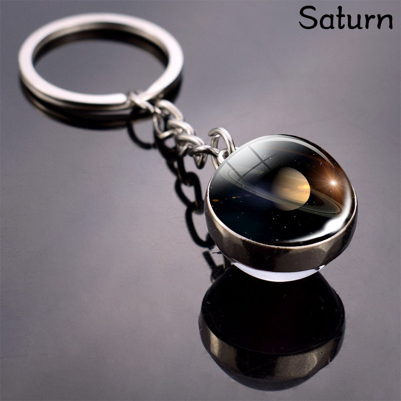 Solar System Planets Keychain - Metal Moon Phase Charm with 8 Planet Designs, Celestial-Themed Gift for Anniversaries, Keys, Wallets & Bags, Celestial Keychain | Metallic Finish | Metal Construction