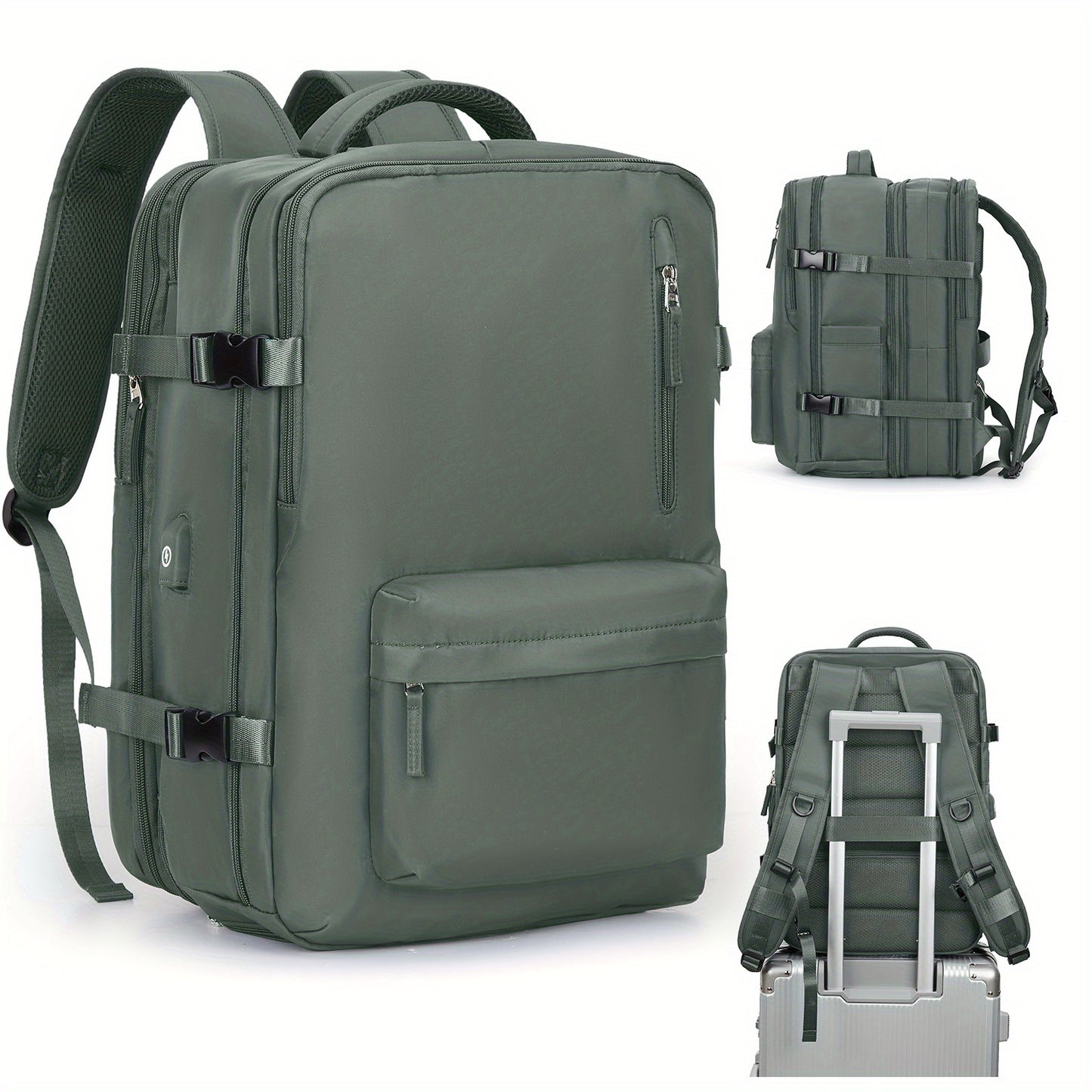 Large Capacity Travel Backpack with Shoe & Wet Pocket