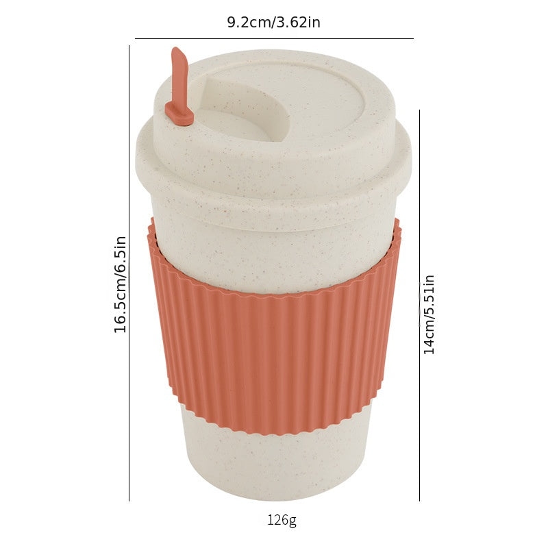 Travel Mug: Reusable Portable Coffee Cup/Wheat Straw Fiber Plastic Cup For Restaurants/cafes Eid Al-Adha Mubarak
