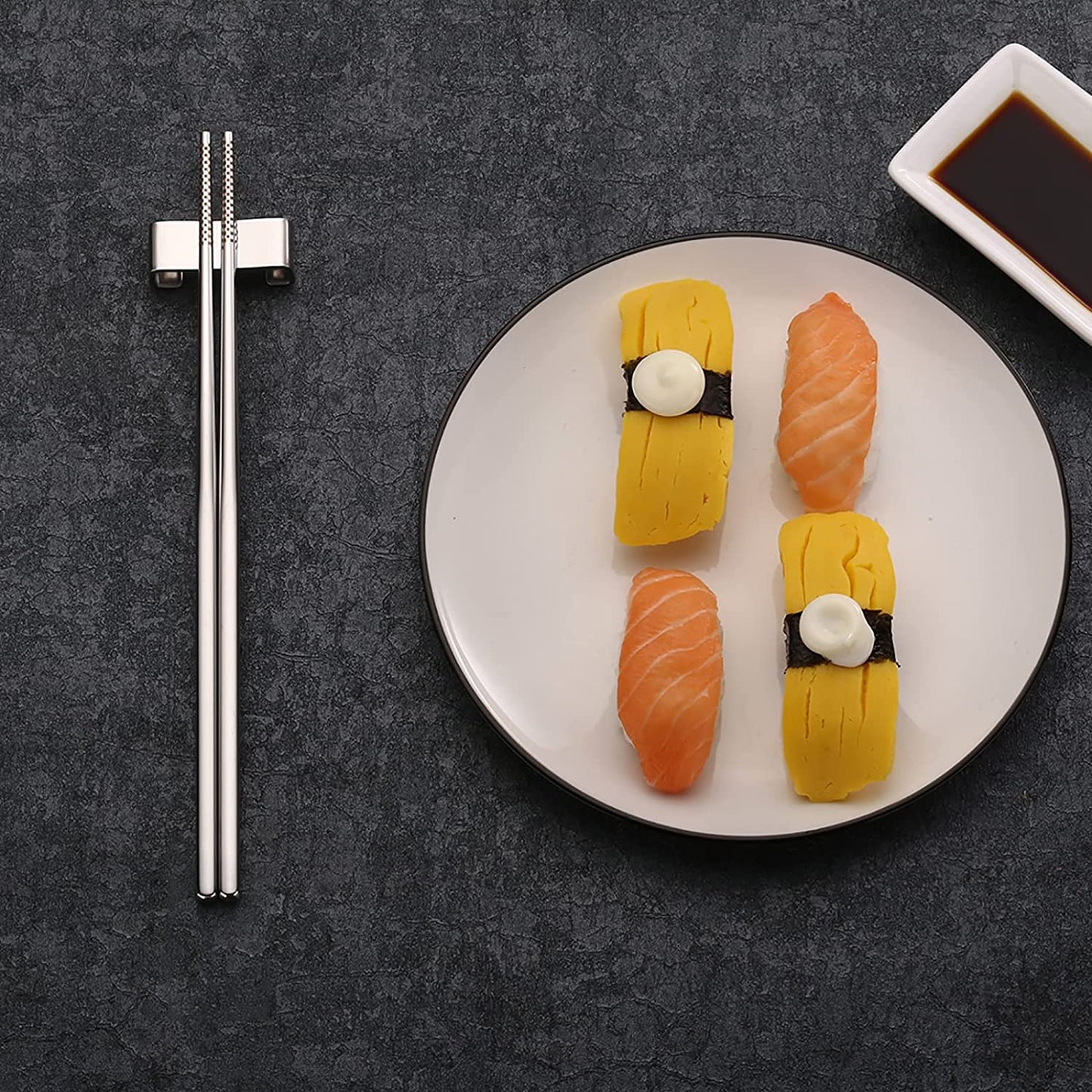 Portable Utensils, Travel Camping Cutlery Set, 8pcs including Knife Fork Spoon Chopsticks Cleaning Brush Straws Portable Case, Stainless Steel Flatware set