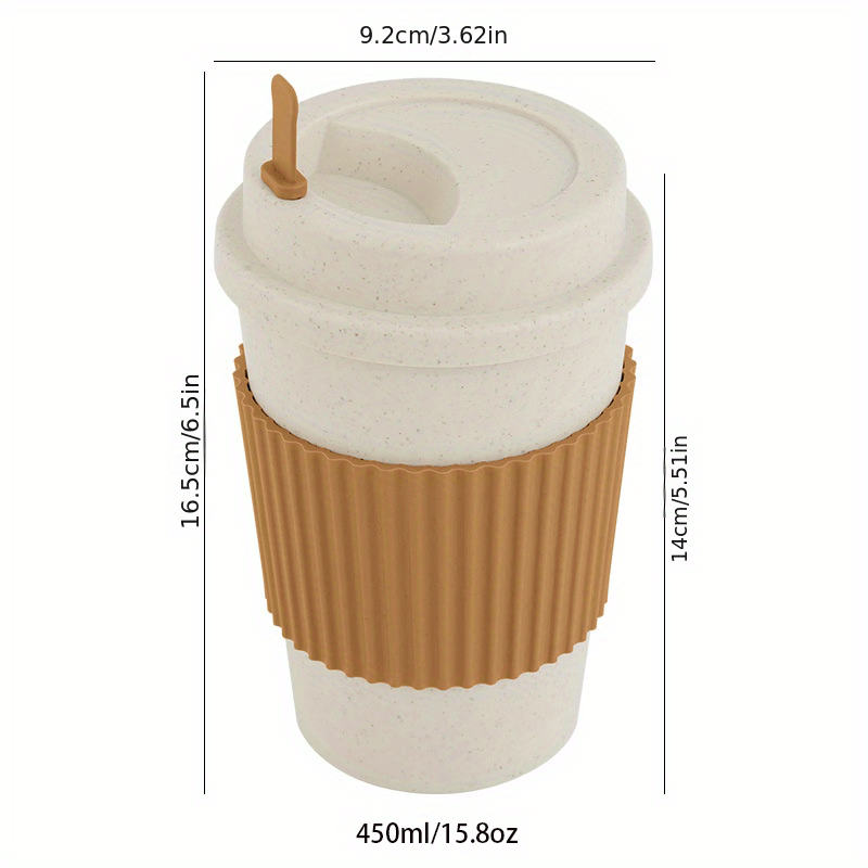 Travel Mug: Reusable Portable Coffee Cup/Wheat Straw Fiber Plastic Cup For Restaurants/cafes Eid Al-Adha Mubarak