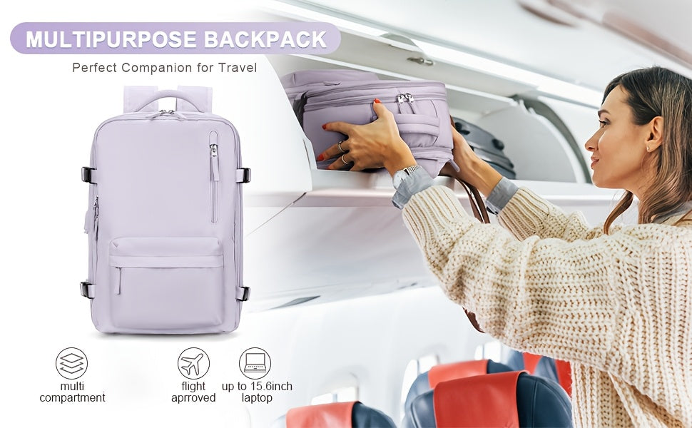 Large Capacity Travel Backpack with Shoe & Wet Pocket