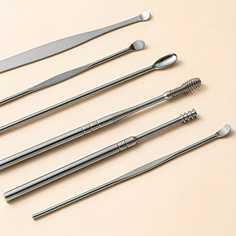 6-in-1 Stainless Steel Ear Wax Cleaner Set