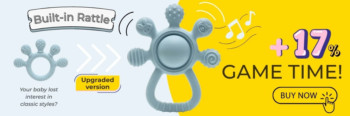 Erduo Silicone Baby Teether – Safe Sensory Chew Toy