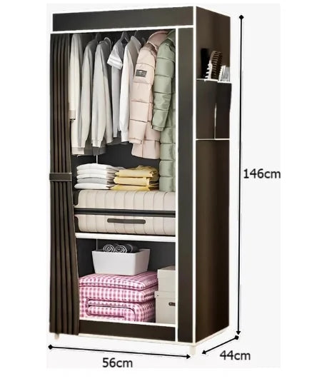 Small Portable Wardrobe Folding Wardrobe 56*44*146 - Neverdie Store