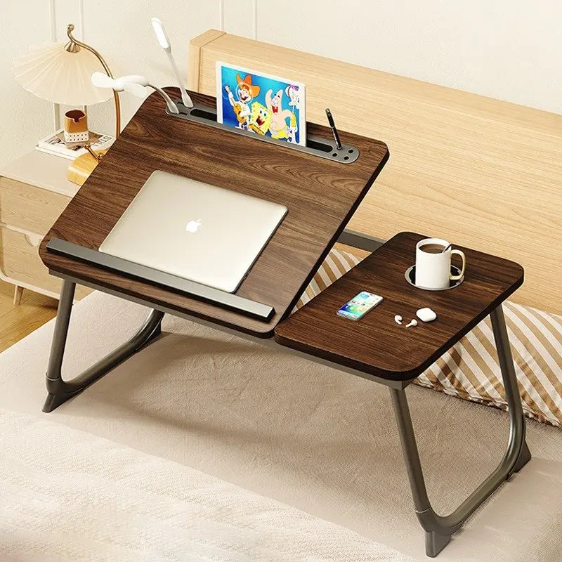 Adjustable Foldable Laptop Bed Desk with Cup Holder