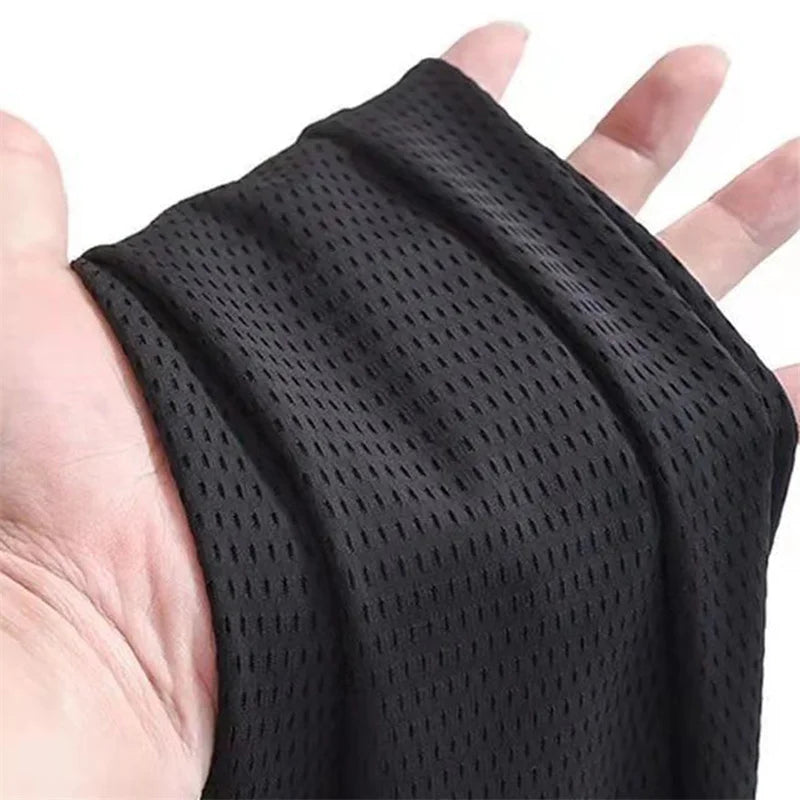 Men’s Ice Silk Mesh Breathable Quick-Dry Fitness Pants