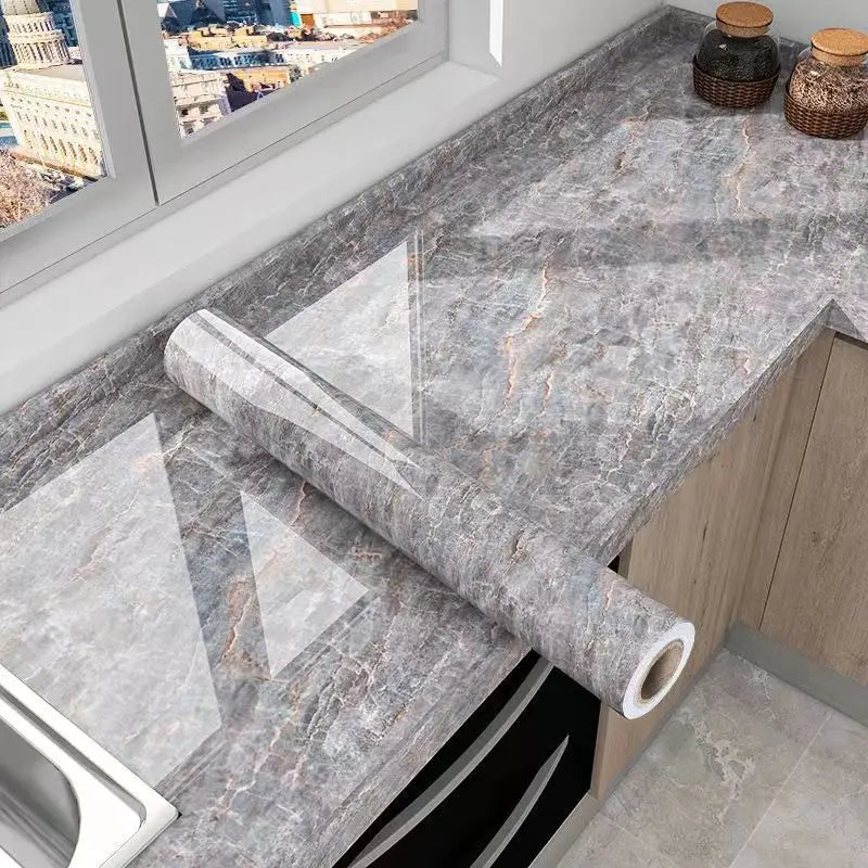Kitchen Oil-Proof Waterproof Self-Adhesive Marble Film