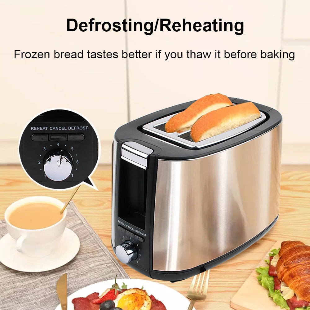 2-Slice Electric Toaster – Bread & Sandwich Maker 110V/220V