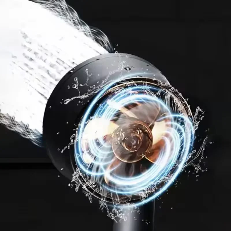 360 Turbo Fan High Pressure Handheld Shower Head