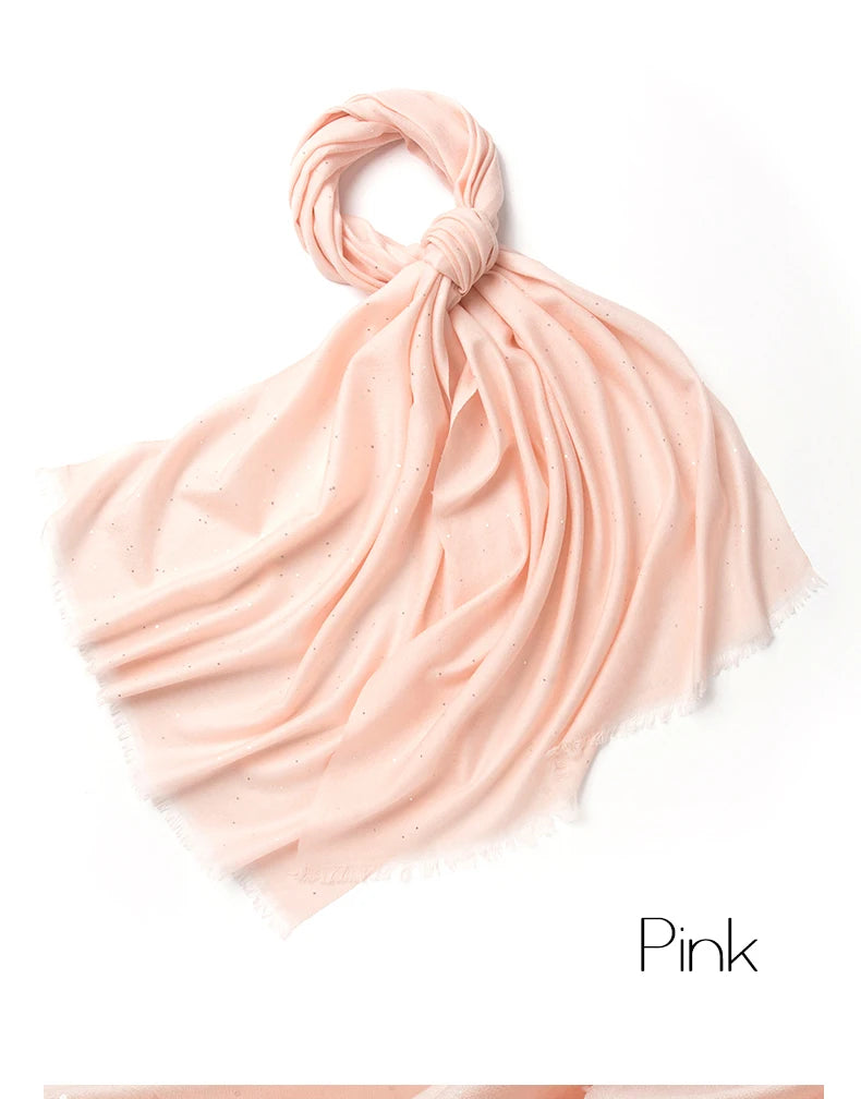 Women’s Designer Wool Scarf – Embroidered Pashmina Shawl