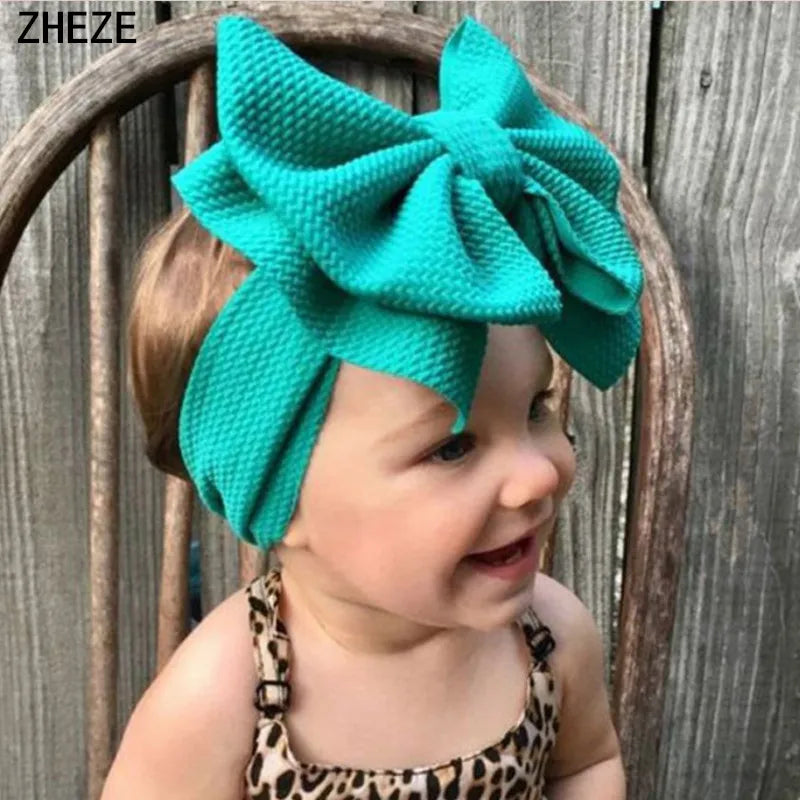 Cute 7" Double Layer Hair Bow Headband for Baby Girls