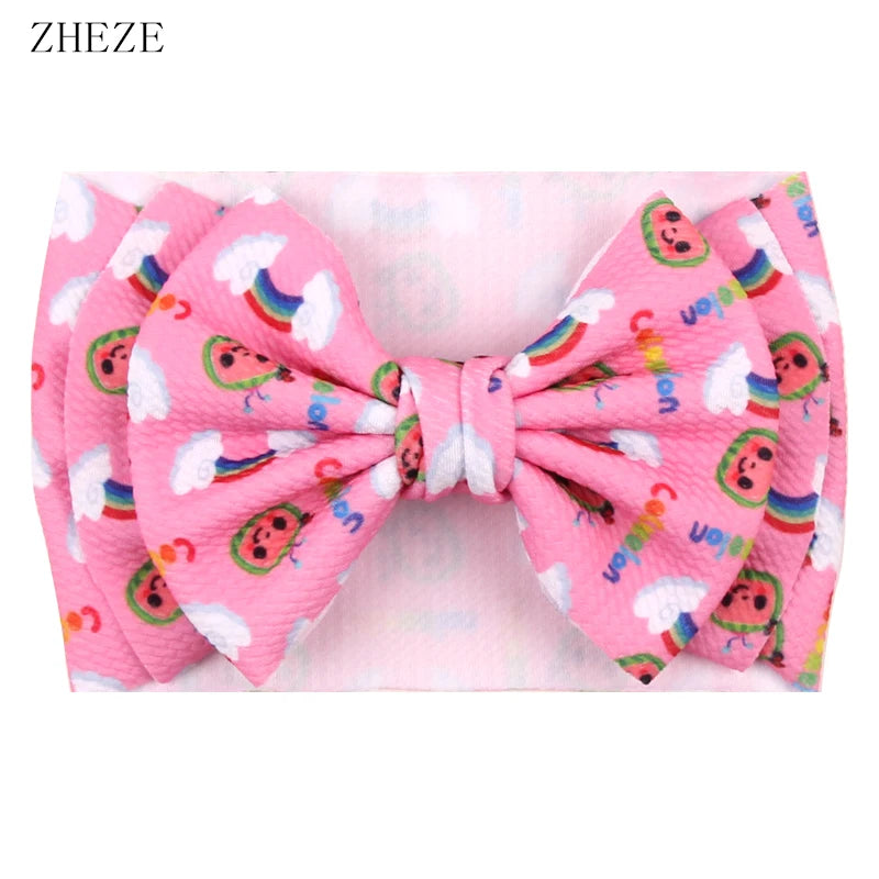 Cute 7" Double Layer Hair Bow Headband for Baby Girls