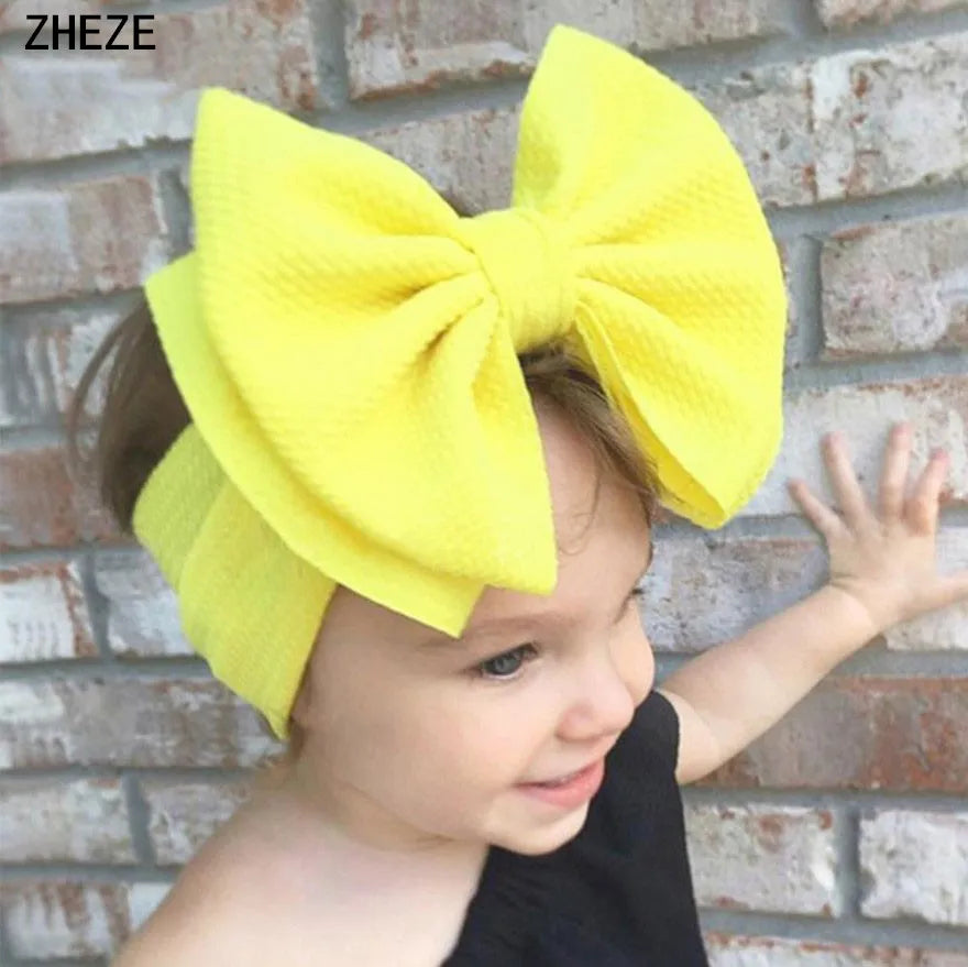 Cute 7" Double Layer Hair Bow Headband for Baby Girls