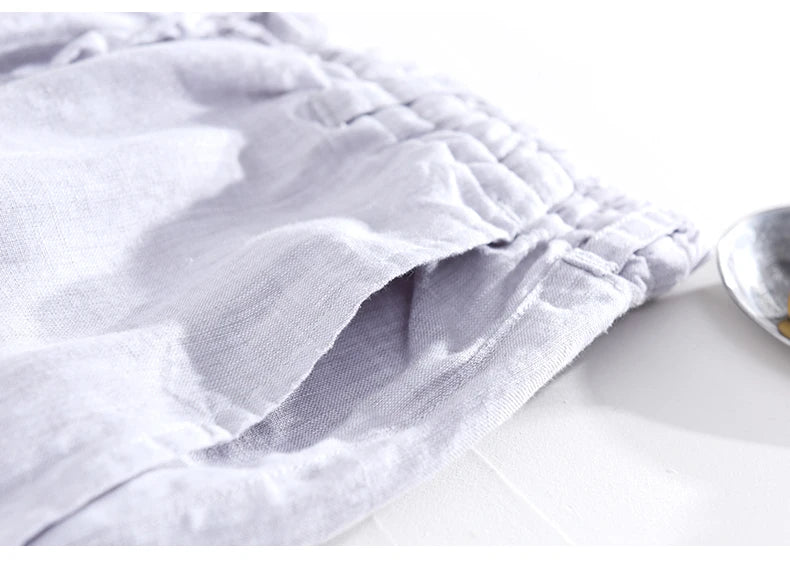 Men’s Linen Dress Pants Casual Loose Summer Trousers