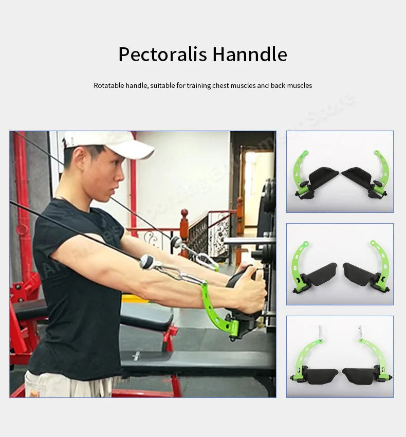 Lat Pull Down & Rowing V-Bar Handle – Cable Machine Grip