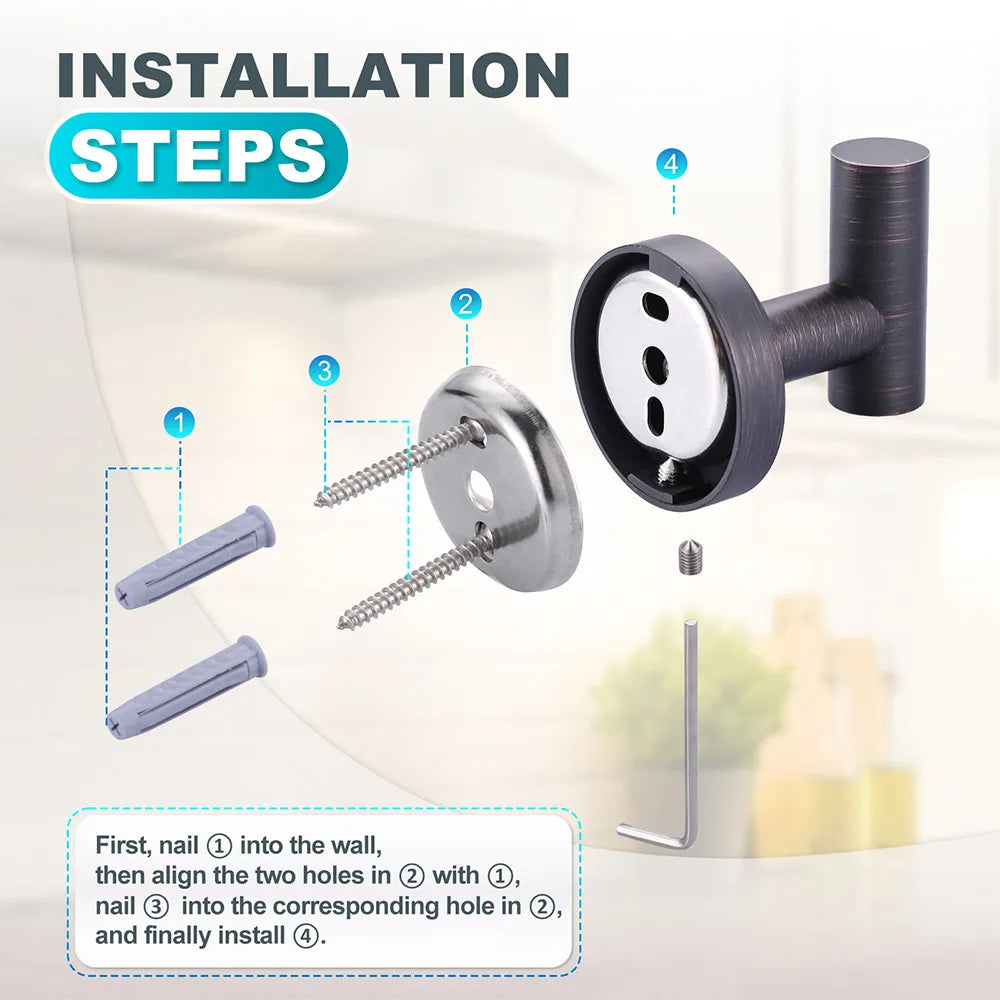 Towel Hooks Bathroom Coat Robe Hook Stainless Steel Heavy Duty Door Robe Hanger Towel Robe Clothes For Cabinet Wall Hook