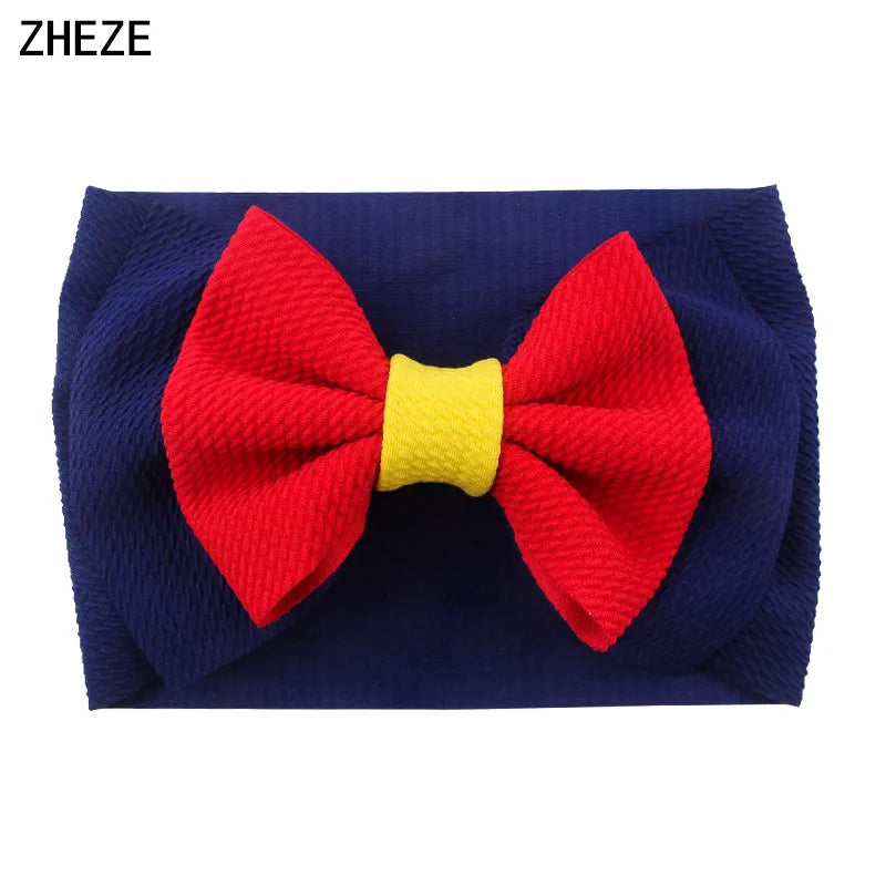 Cute 7" Double Layer Hair Bow Headband for Baby Girls