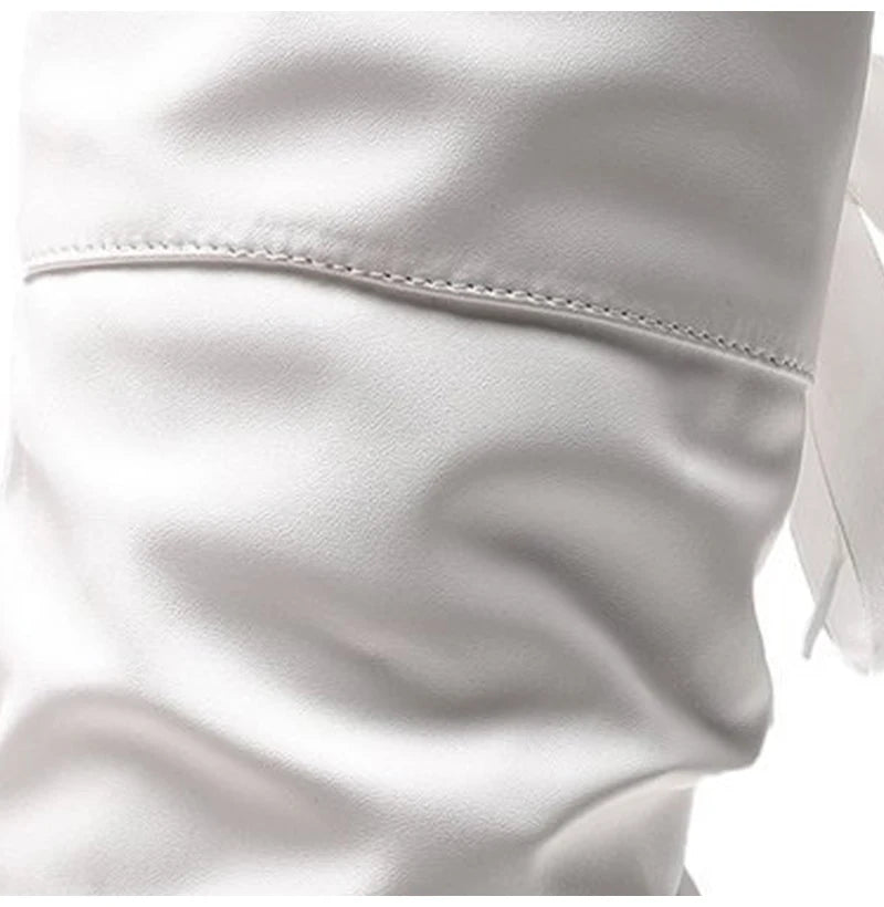 Shoes For Women 2022 Spring Knee High Boots Red Black White