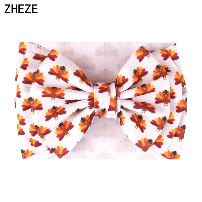 Cute 7" Double Layer Hair Bow Headband for Baby Girls