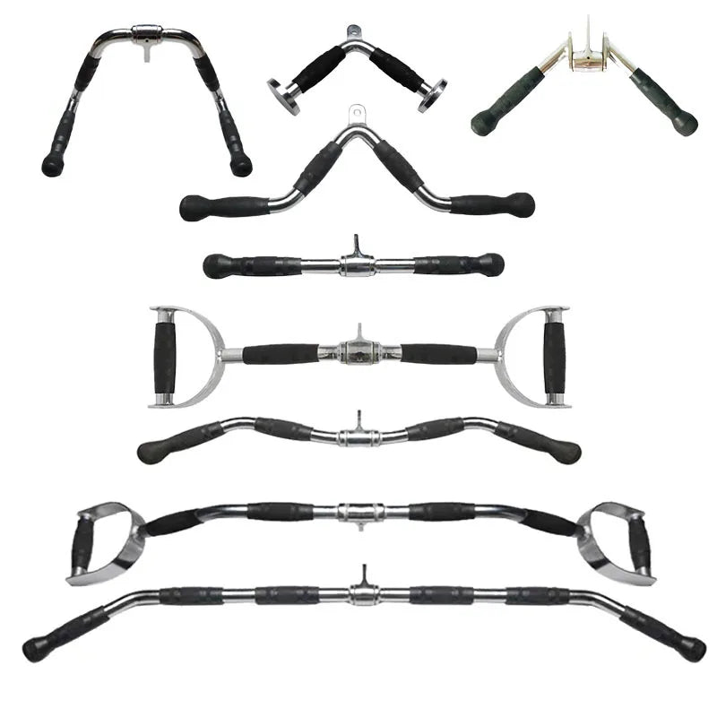 Heavy-Duty Lat Pull Down T-Bar & V-Bar – Gym Attachments