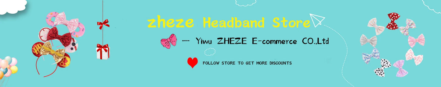 Cute 7" Double Layer Hair Bow Headband for Baby Girls