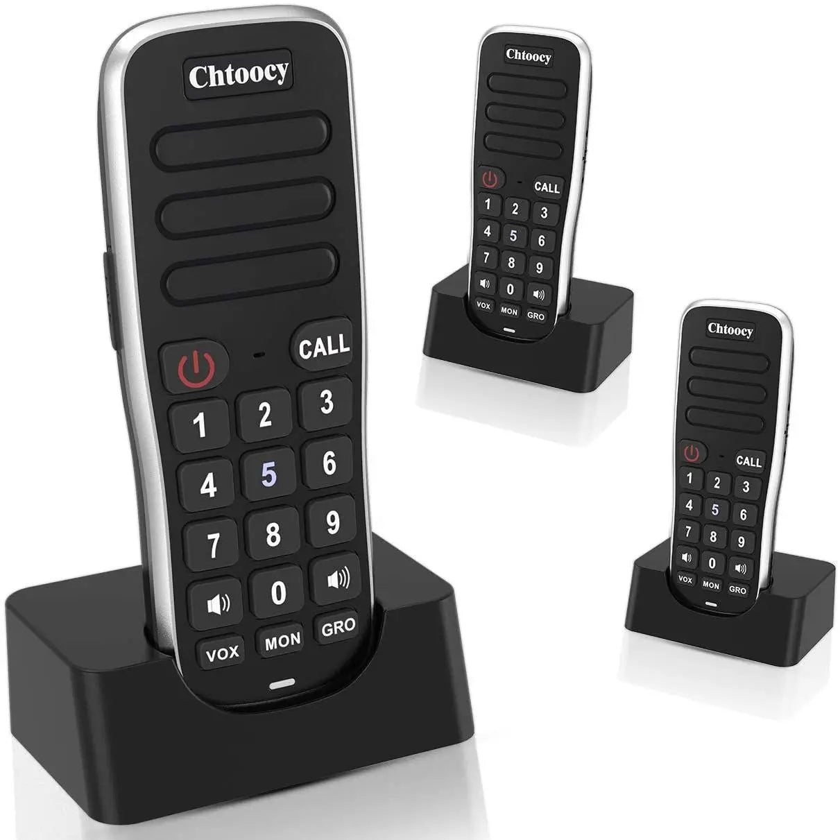 Wuloo Headheld FM Wireless Intercom System for Home Business Office 5280Ft Range 10 Channel Call ALL Room To Room Communication