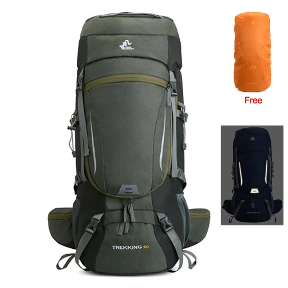Men’s 60L Hiking Camping Mountaineering Backpack