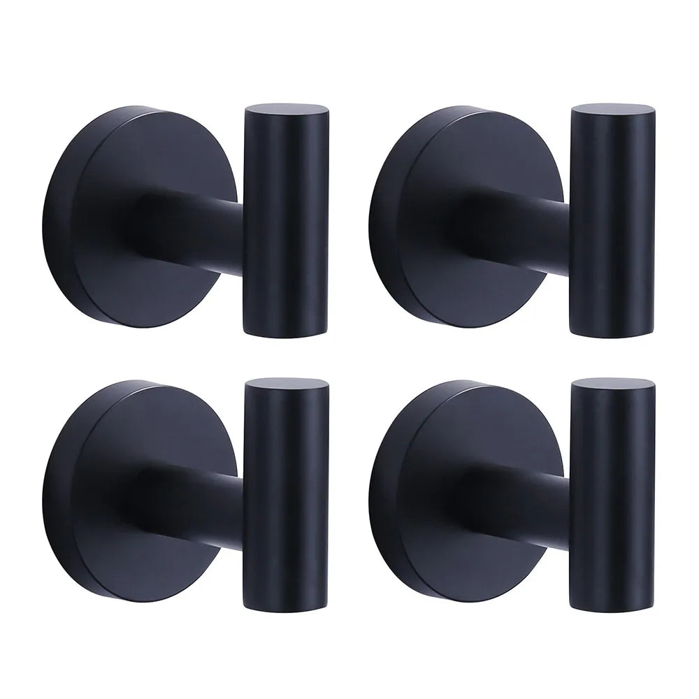 Towel Hooks Bathroom Coat Robe Hook Stainless Steel Heavy Duty Door Robe Hanger Towel Robe Clothes For Cabinet Wall Hook