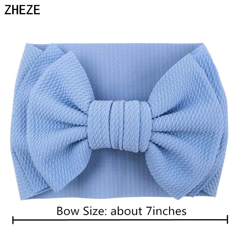 Cute 7" Double Layer Hair Bow Headband for Baby Girls