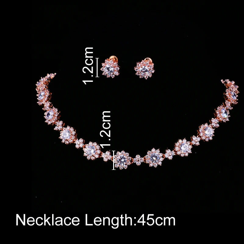 Emmaya Bridal Jewelry Set – Zircon Necklace & Earrings