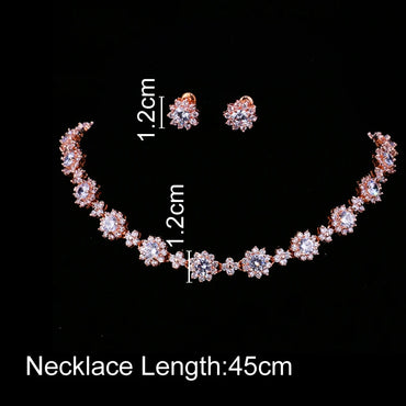 Emmaya Bridal Jewelry Set – Zircon Necklace & Earrings
