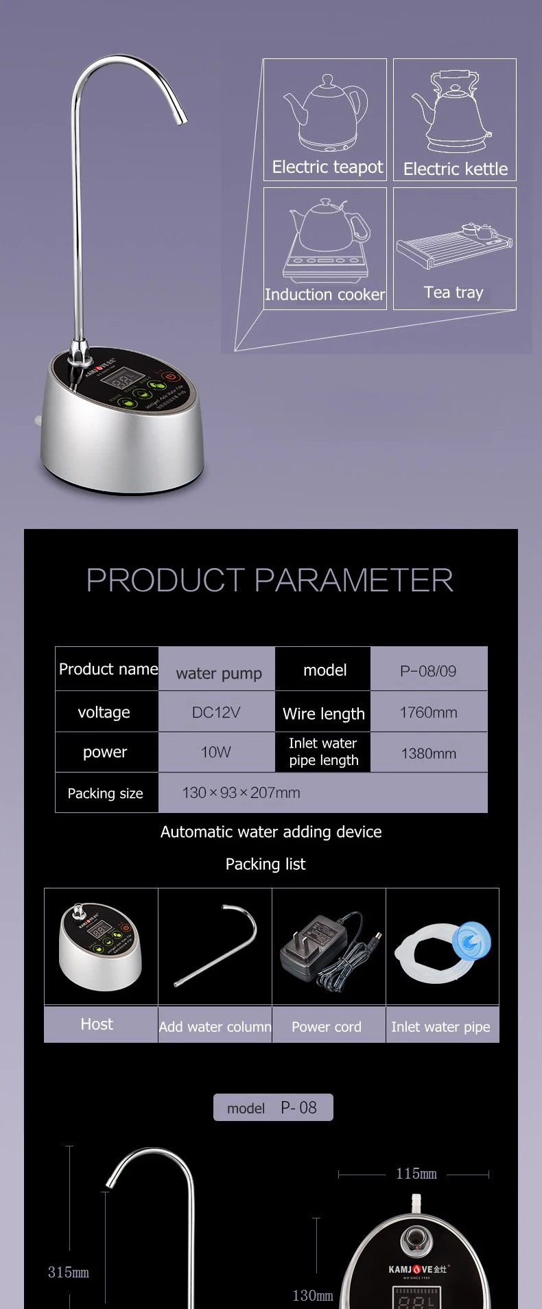 Electric Water Dispenser Pump – Desktop Bottled Water Tap