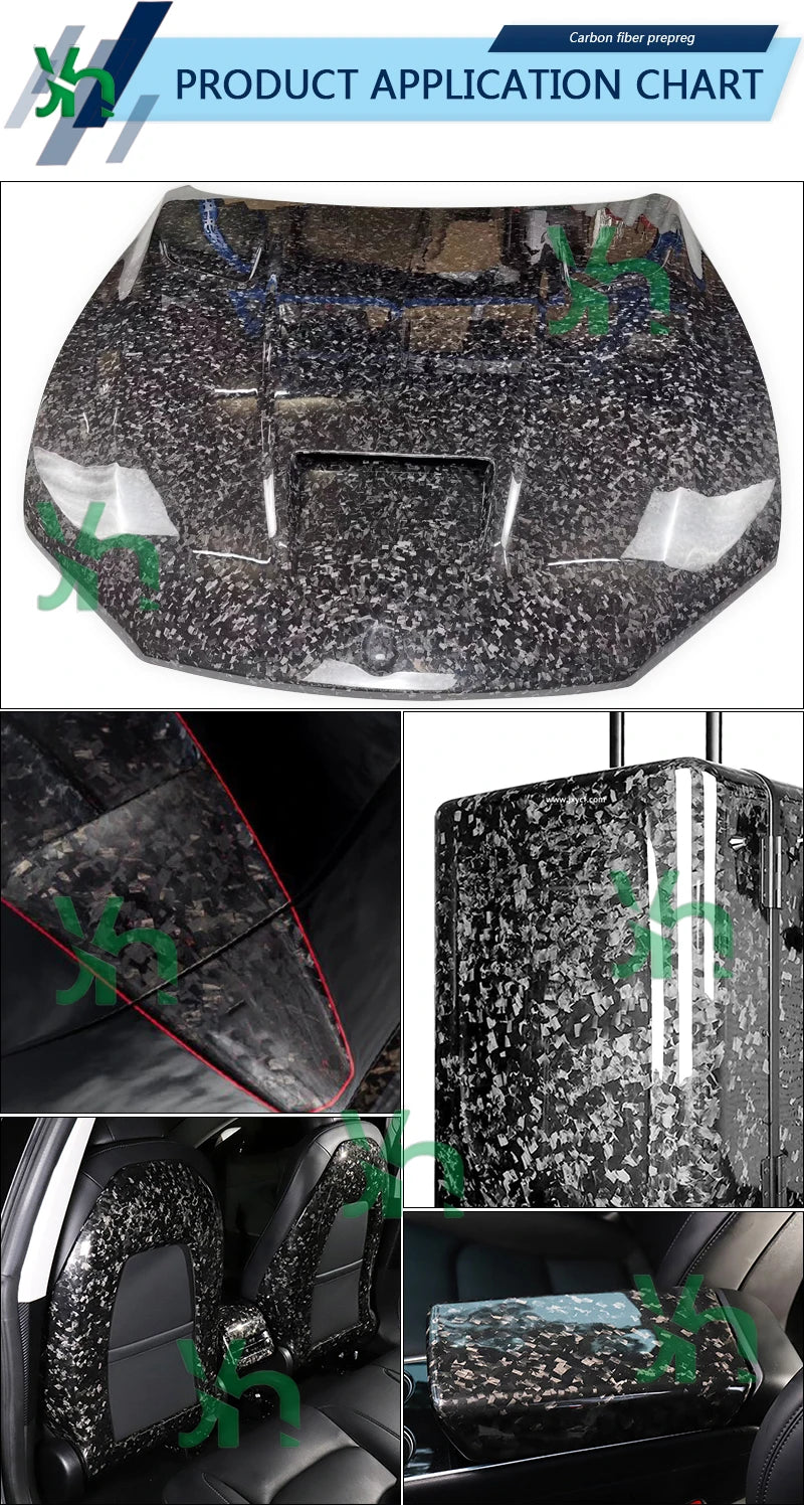 12K Forged Carbon Fiber Prepreg Fabric 1M