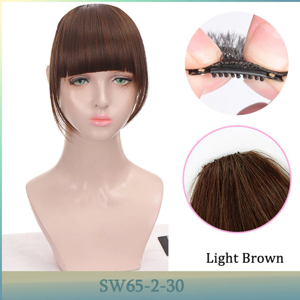 Clip-In Synthetic Bangs Extensions Natural Fringe Hair