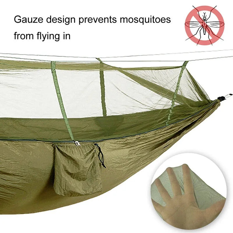 Swallowtail Camping Hammock with Mosquito Net & Rainfly