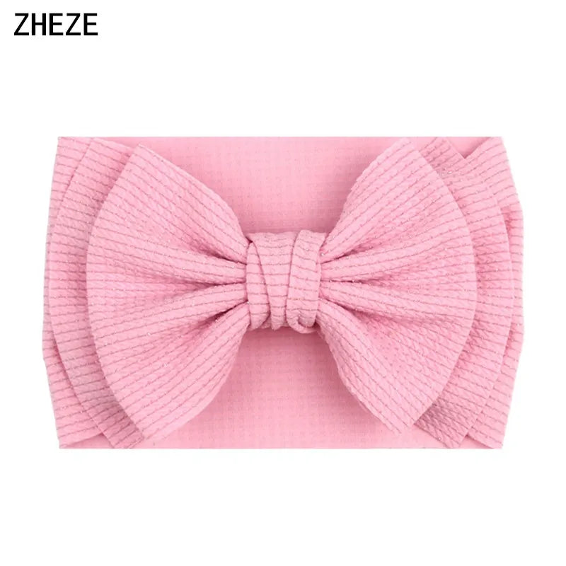 Cute 7" Double Layer Hair Bow Headband for Baby Girls