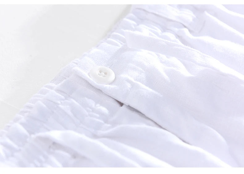 Men’s Linen Dress Pants Casual Loose Summer Trousers