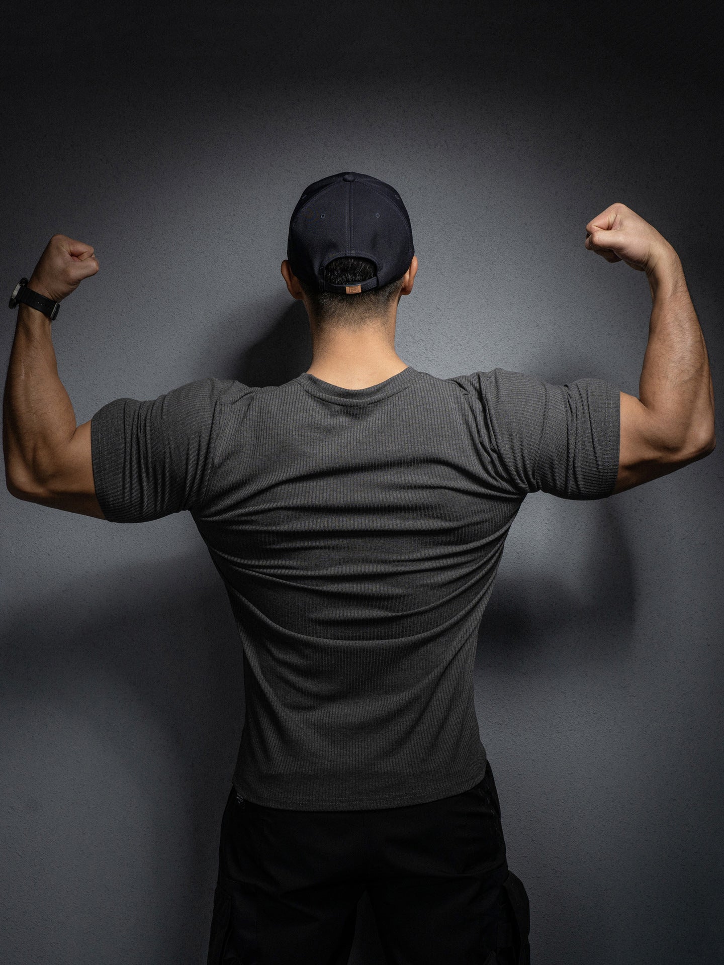 Men’s V-Neck Slim Fit T-Shirt – Summer Striped Gym Tee