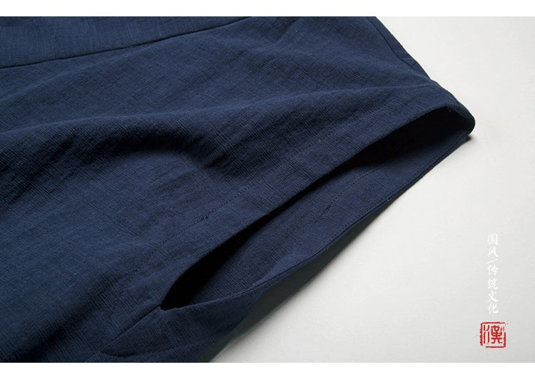 Traditional Chinese Clothing  Hanfu Men Linen cotton sleeveless Jacket mens tang suit Kimono Cardigan Male Open Stitch Coat