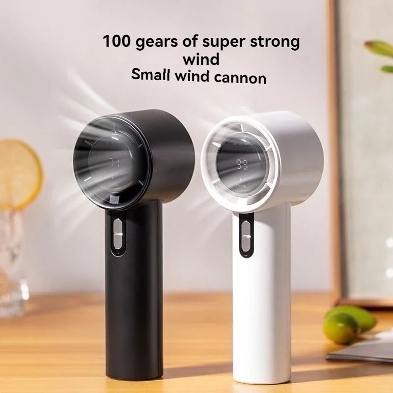 Xiaomi MIJIA Handheld High-speed Fan USB Charge Mini Portable 100 Speed Turbo Violent Small Outdoor Powerful Fan 3000mAh Battery