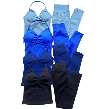 Women’s 2-Piece Fitness Set – Halter Vest & Hip-Lift Pants