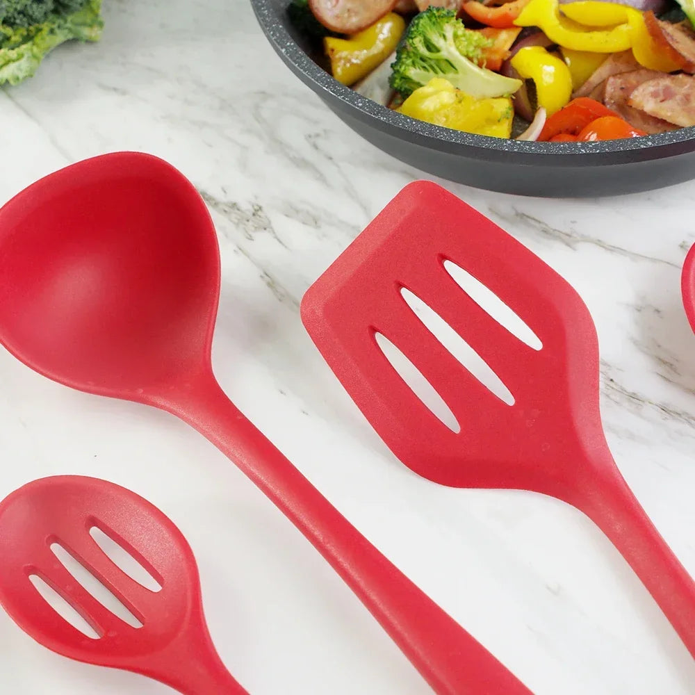 11-Piece Silicone Kitchen Utensil Set with Spatula & Spoon