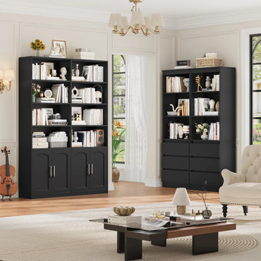 Getone Bookshelf Wardrobe with 12 Compartments & Doors