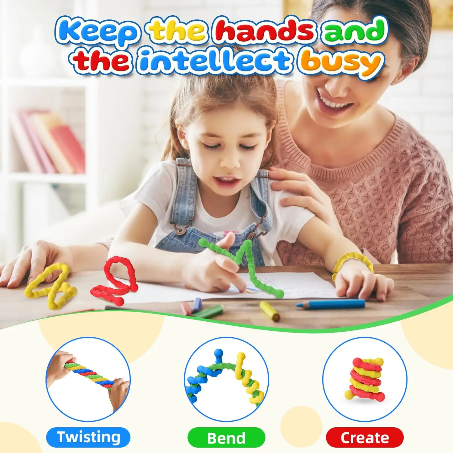 Silicone Sensory Stick,EDC Fidget Anti Stress Relief Sensory Toys for Kids Adults ADHD Autism Anxiety Gadgets Antistress Quiet