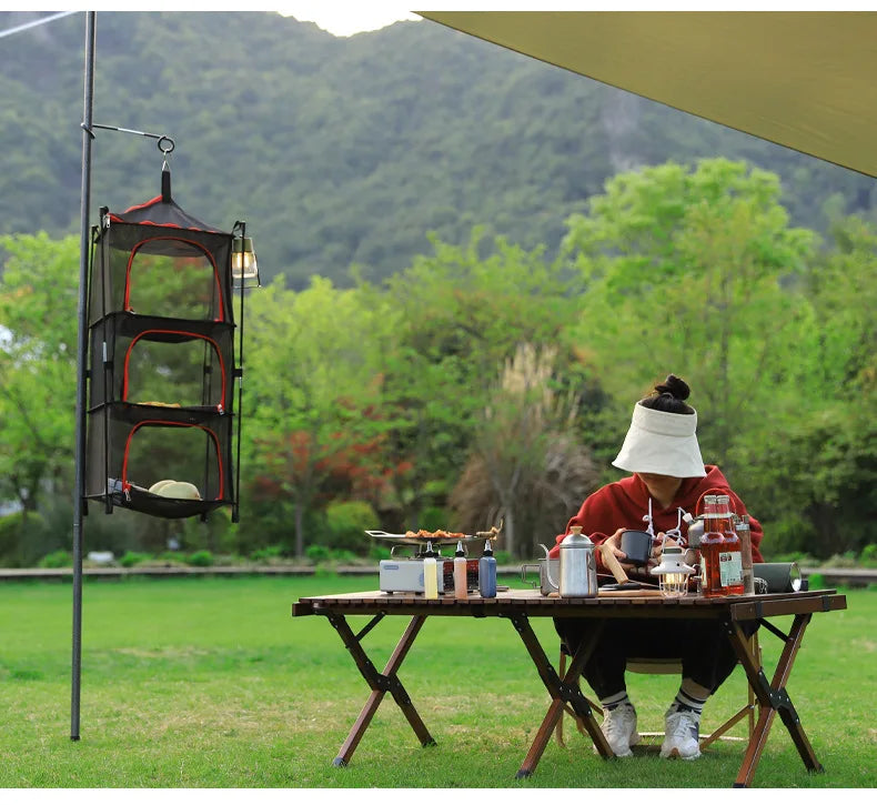 Portable Camping Cooking Net – Outdoor Drying Rack