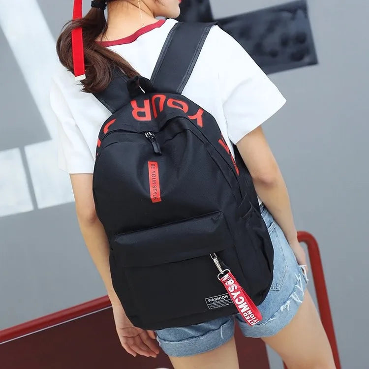 Korean Style Student Backpack – Large Capacity School Bag